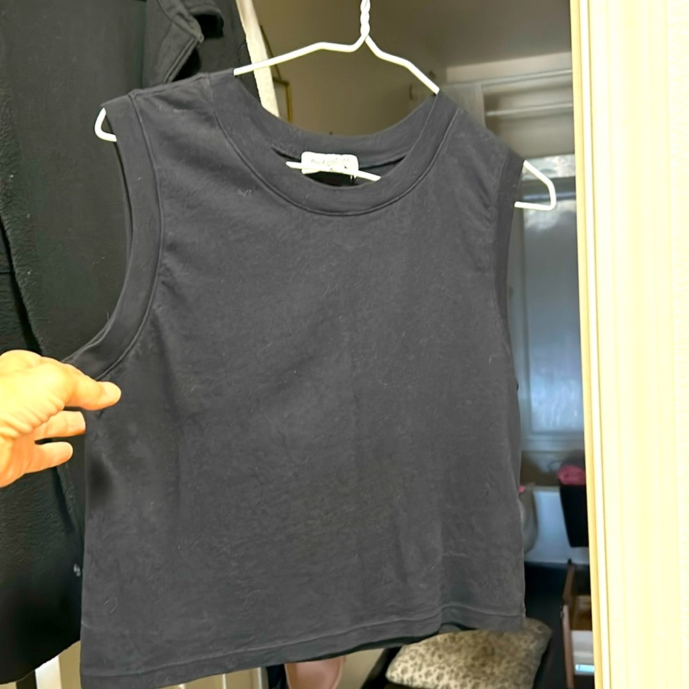 Michael stars high neck cropped tank size xs